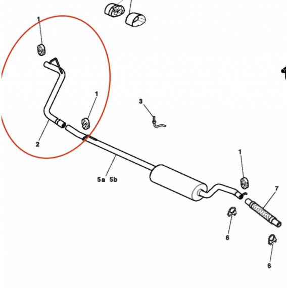 Duslintuvas Galinis išmetimo vamzdis Microcar MGO2 , M8 , F8C / Ligier js rc